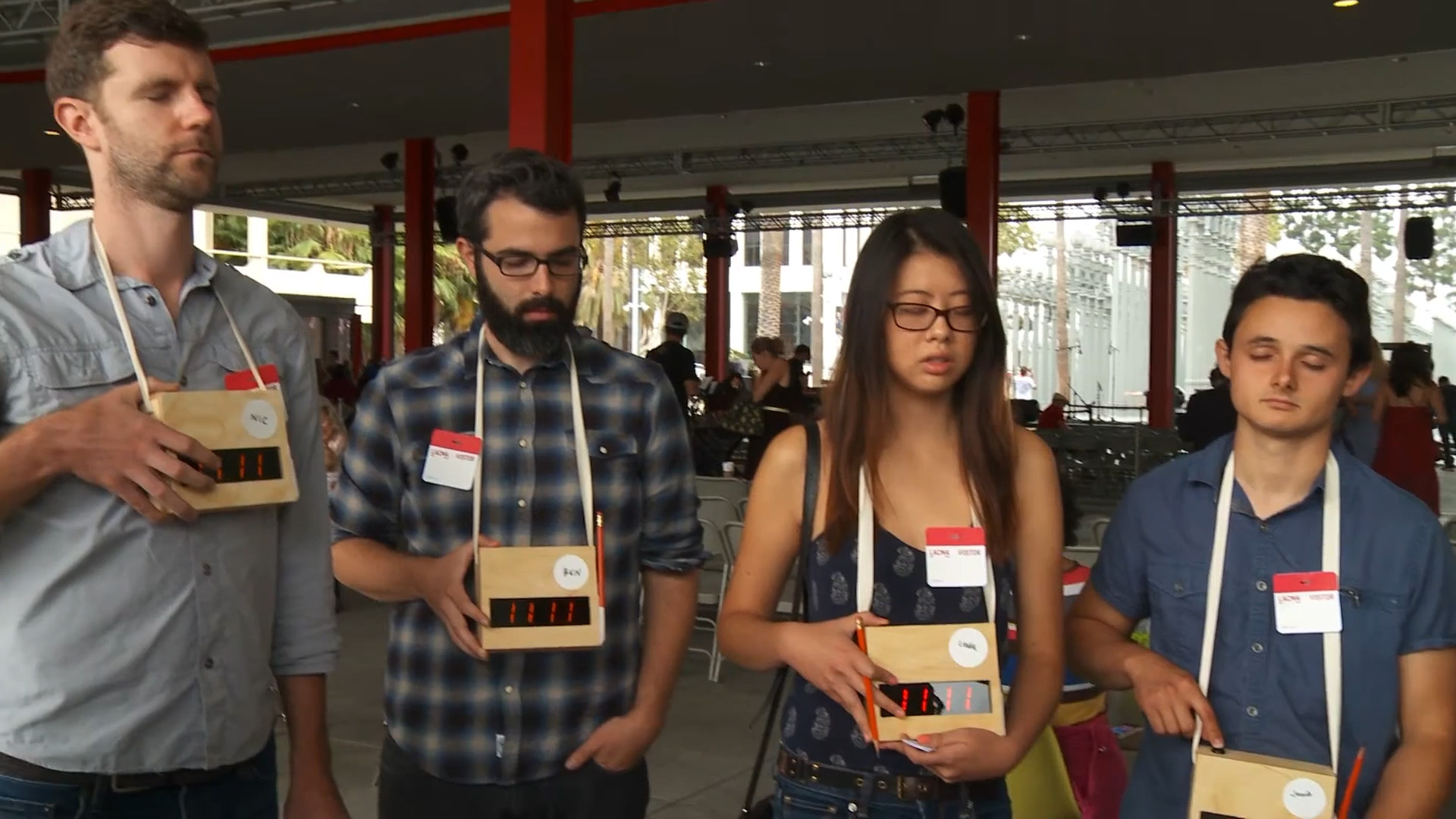 ISOPT participants synchronizing their timepieces